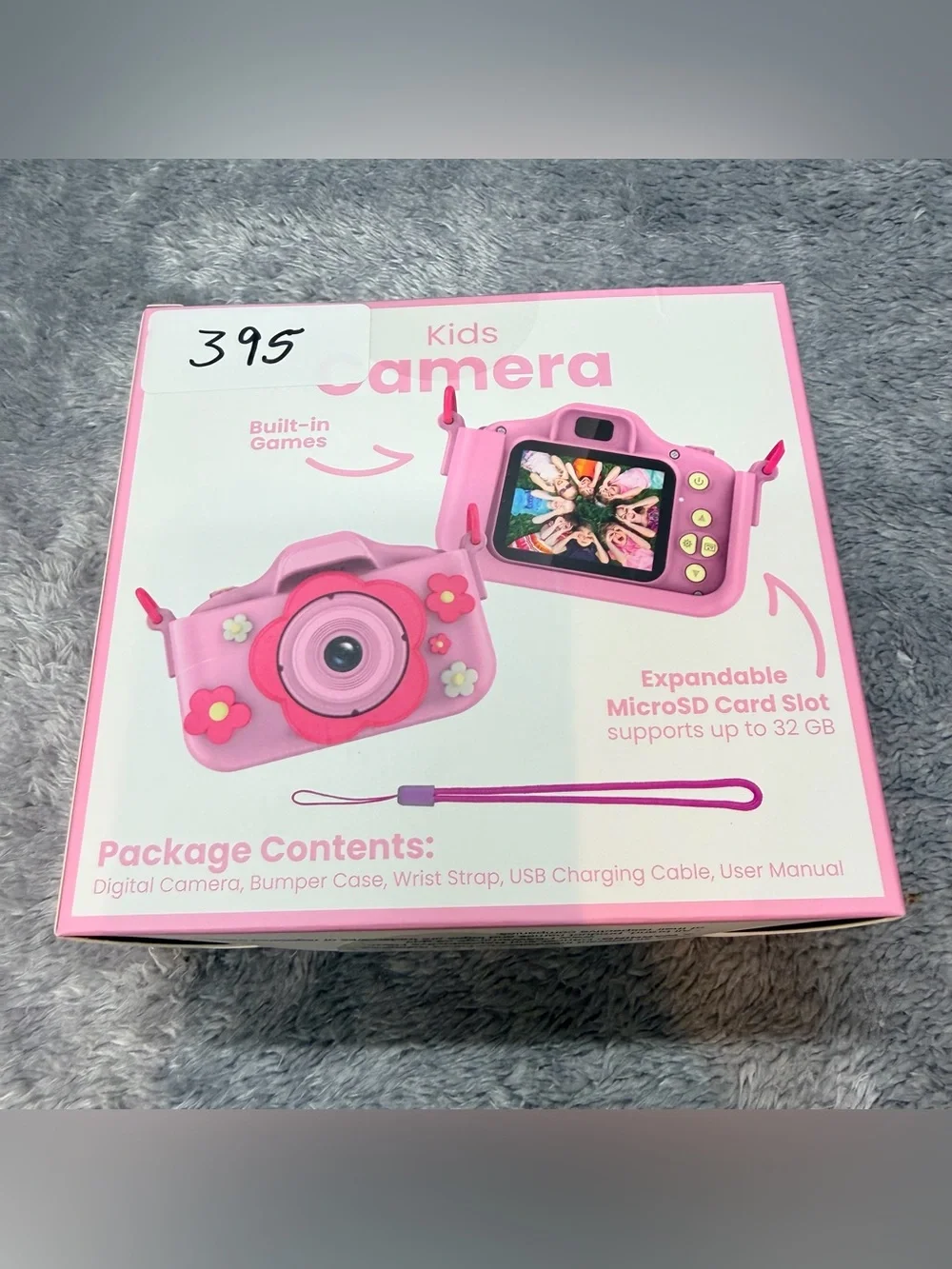 Kids Pink Flower Digital Camera - Compact Photo & Video Toy